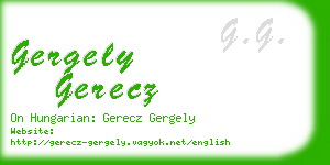 gergely gerecz business card
